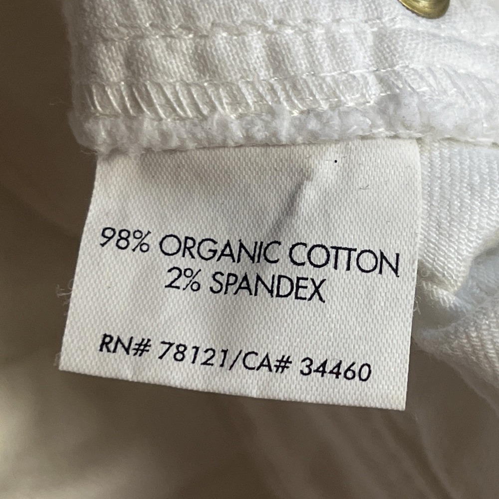 Eileen Fisher Straight Leg Stretch Jeans Size 2 White Coastal Minimalism Denim - Picture 8 of 9